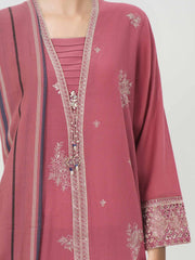 3 Piece Khaddar Suit- Embroidered (Pret)