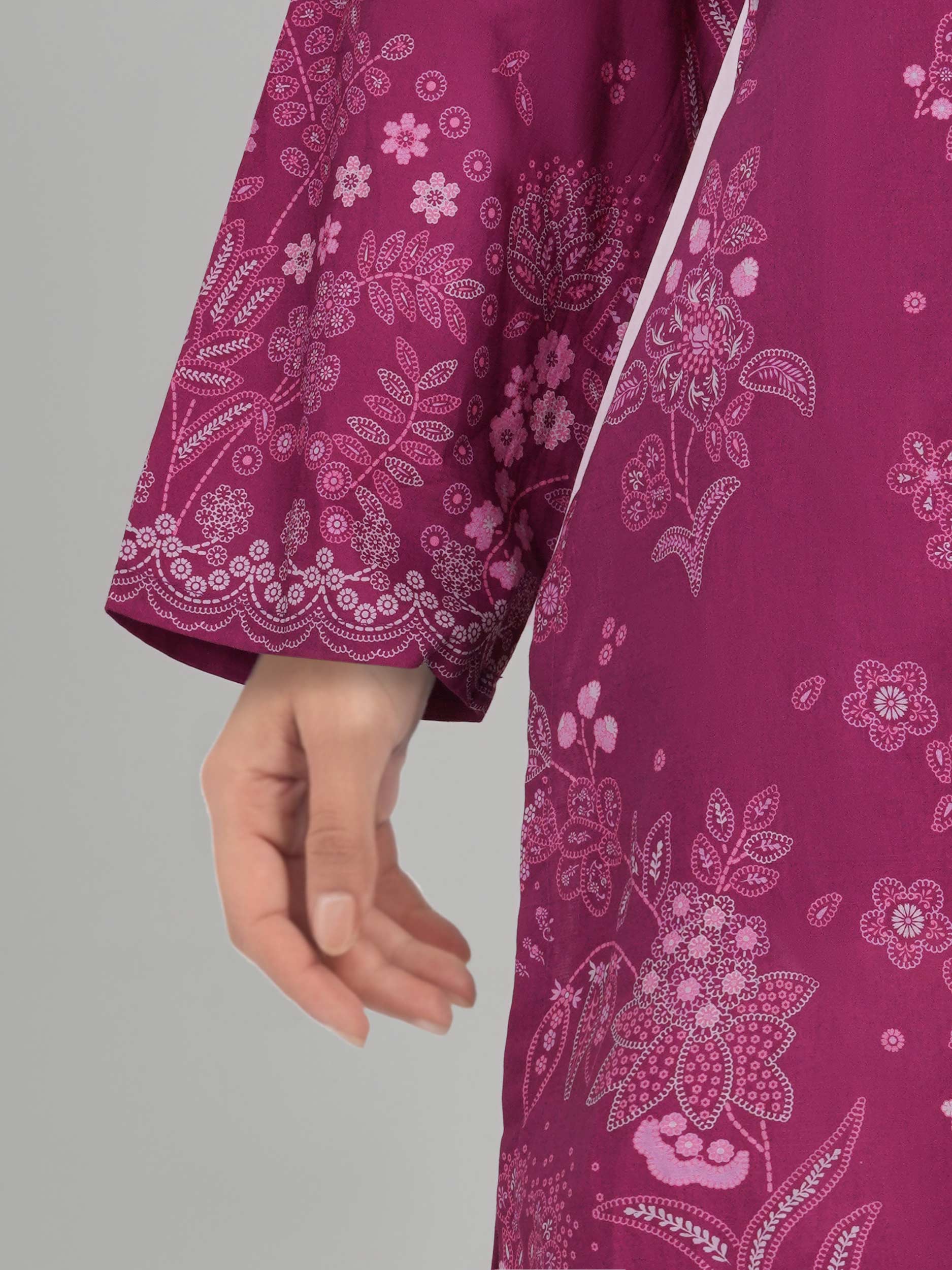 3 Piece Lawn Slub Suit (Pret)