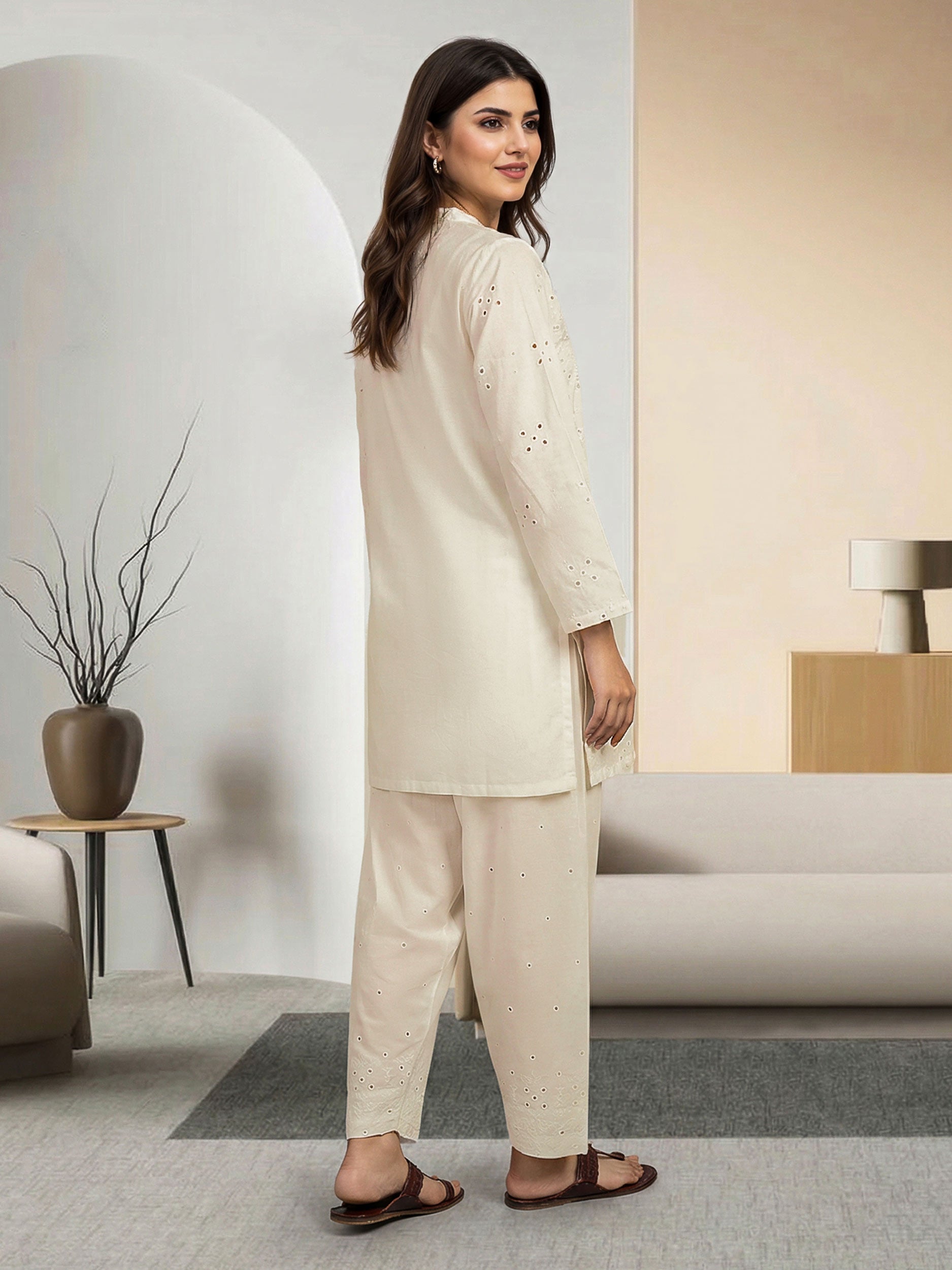 2 Piece Lawn Suit- Embroidered (Pret)