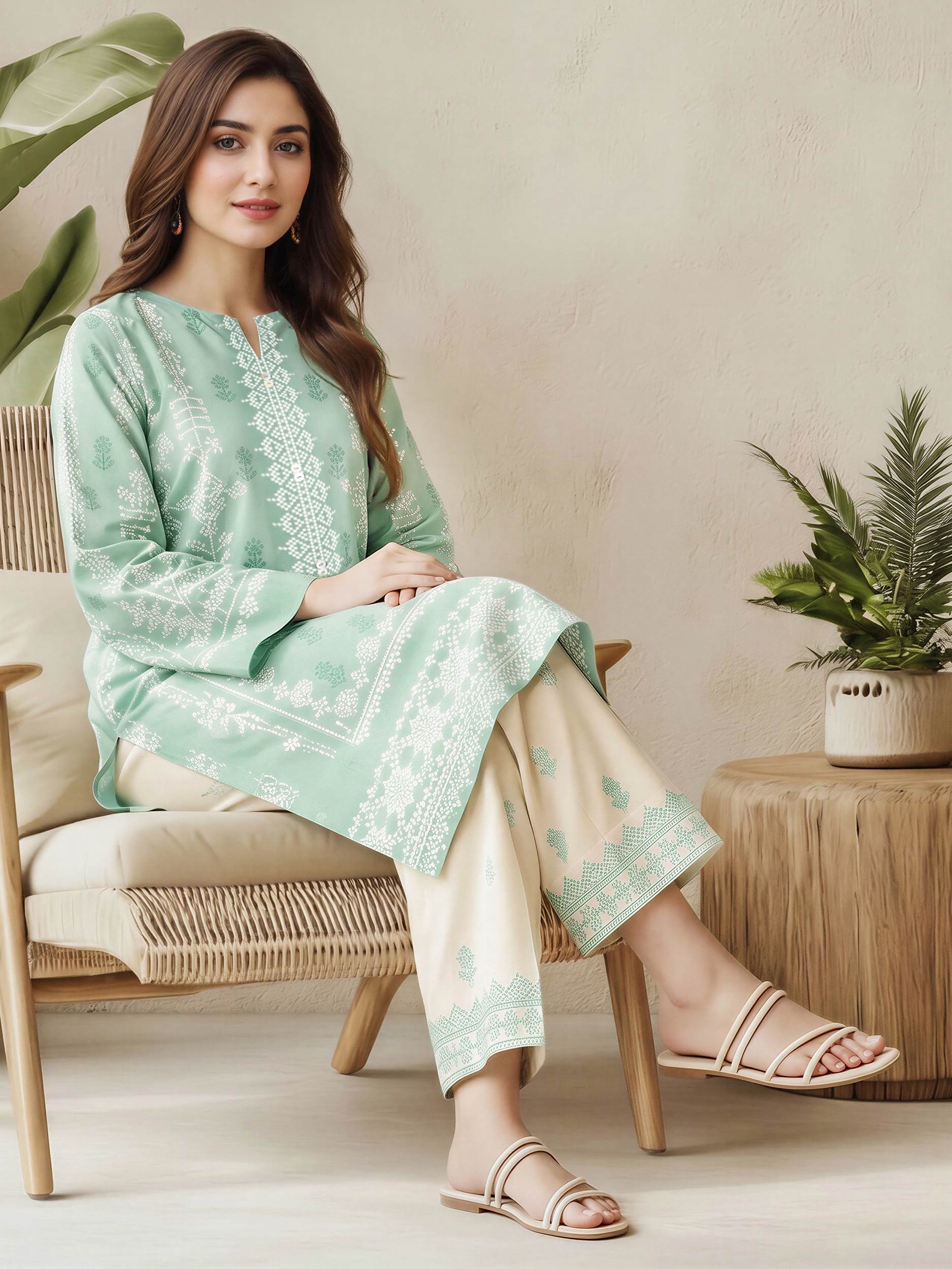 2 Piece Lawn Suit (Pret)