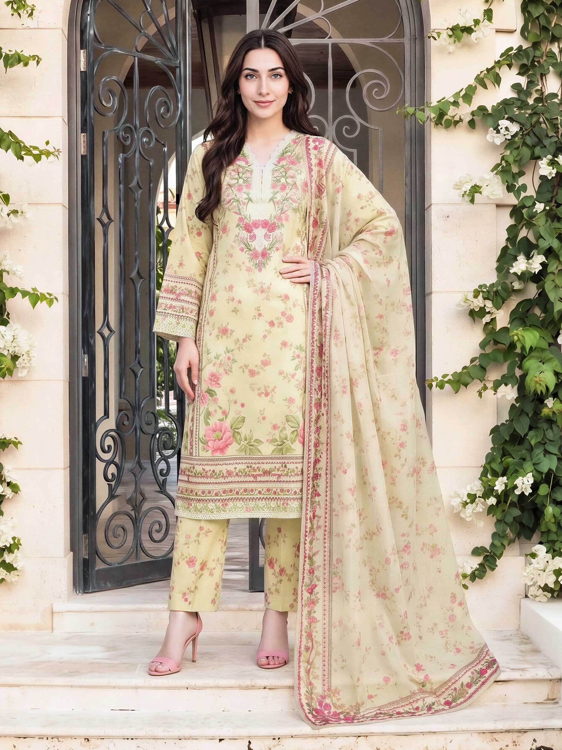 3 Piece Lawn Suit (Pret)