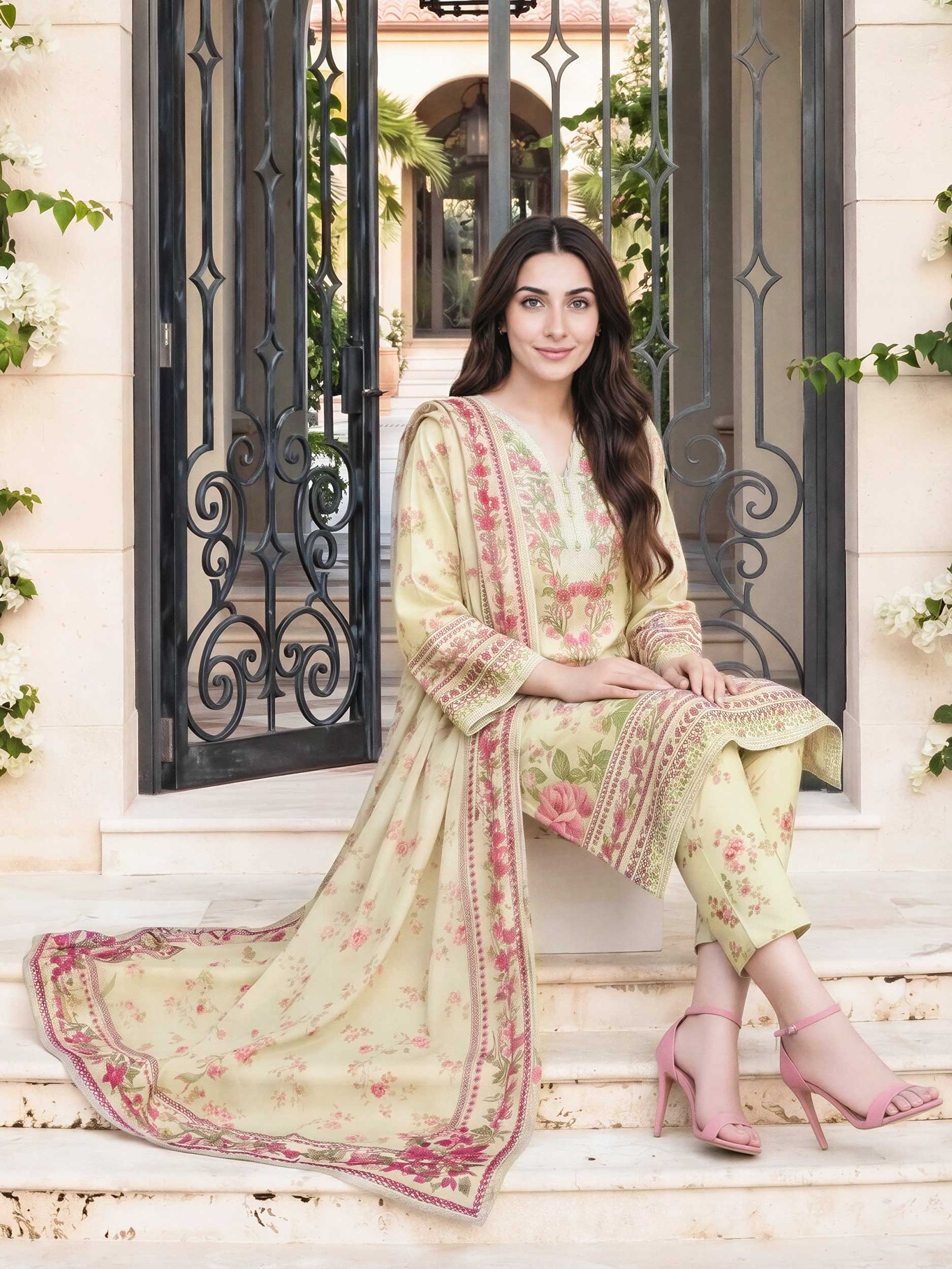 3 Piece Lawn Suit (Pret)