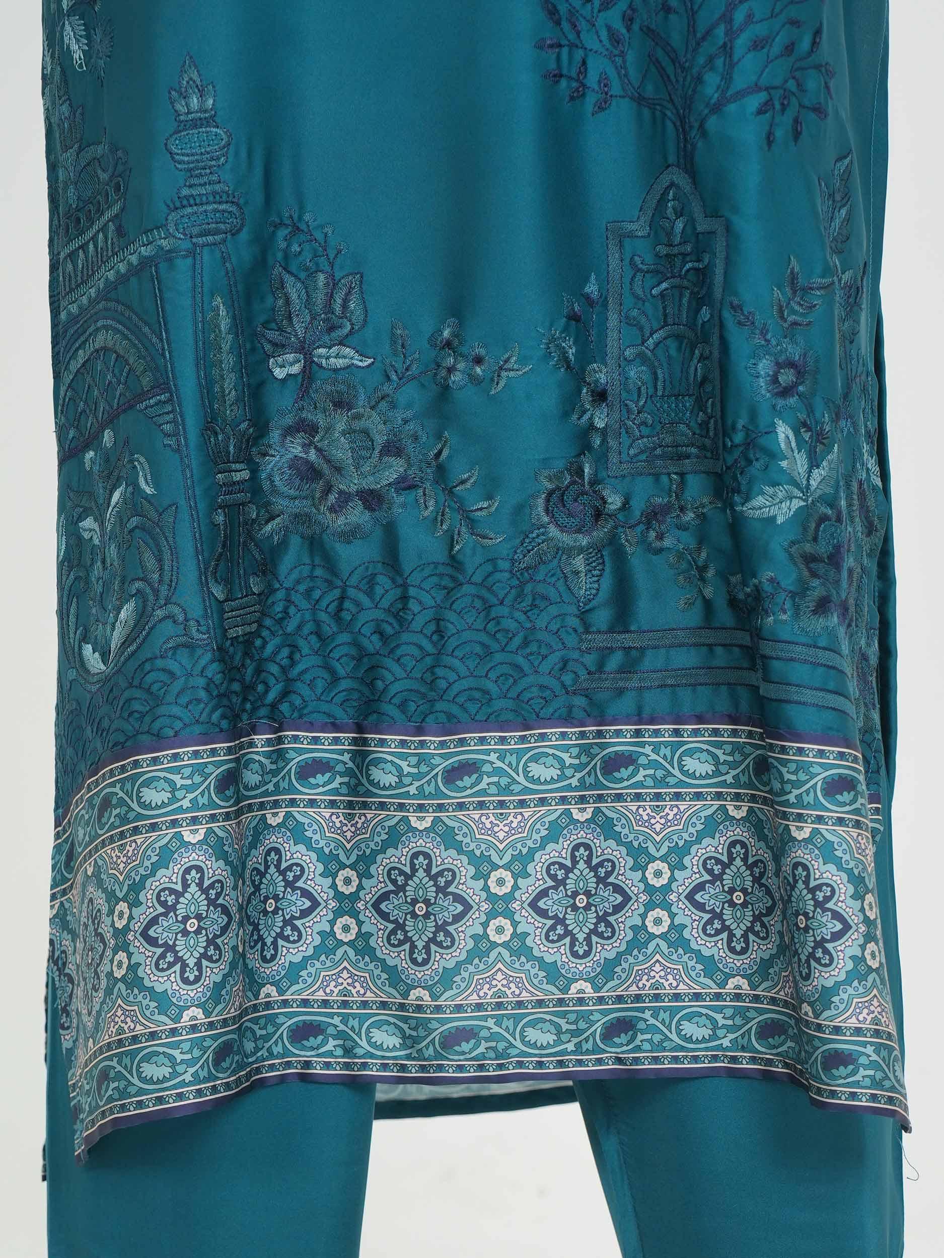 2 Piece Silk Suit- Embroidered (Pret)