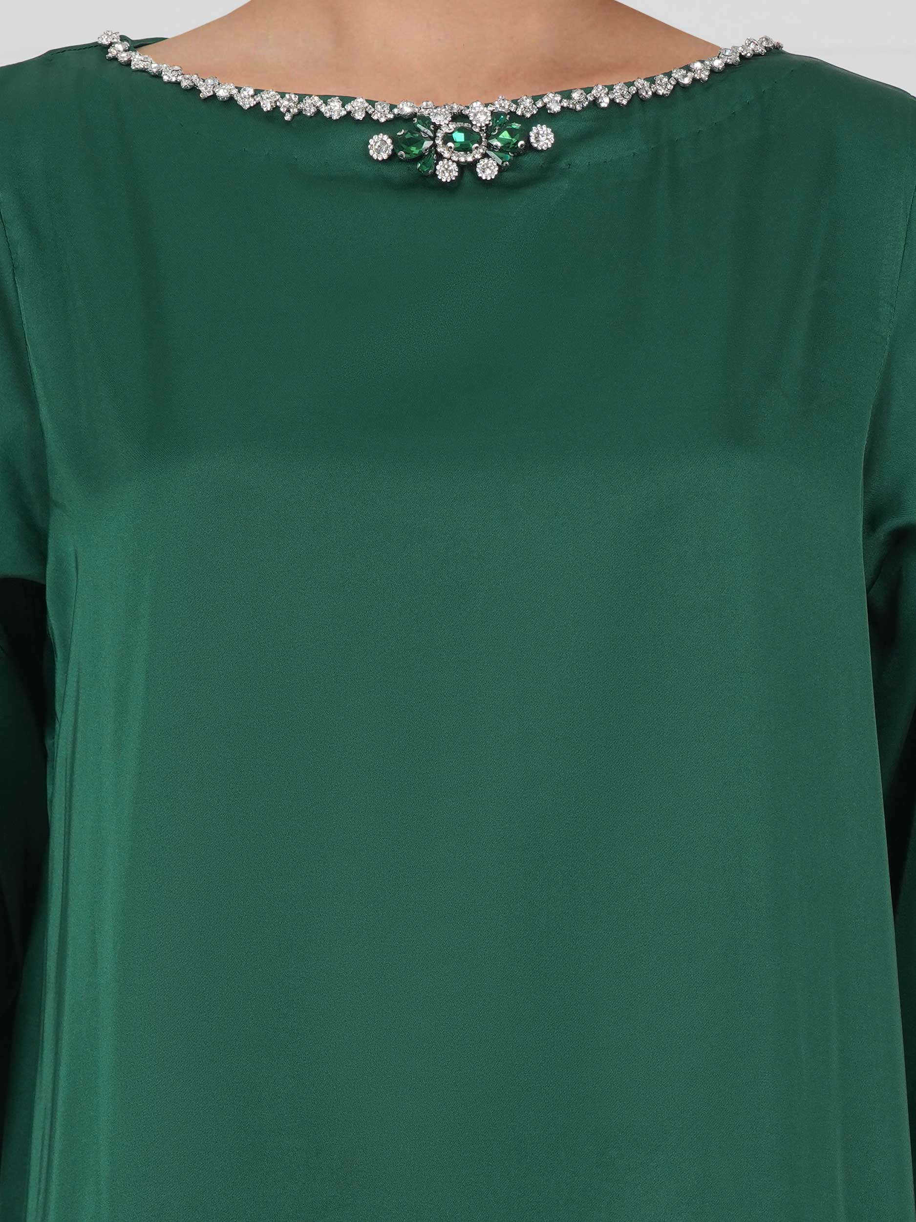 2 Piece Silk Suit- Embellished (Pret)