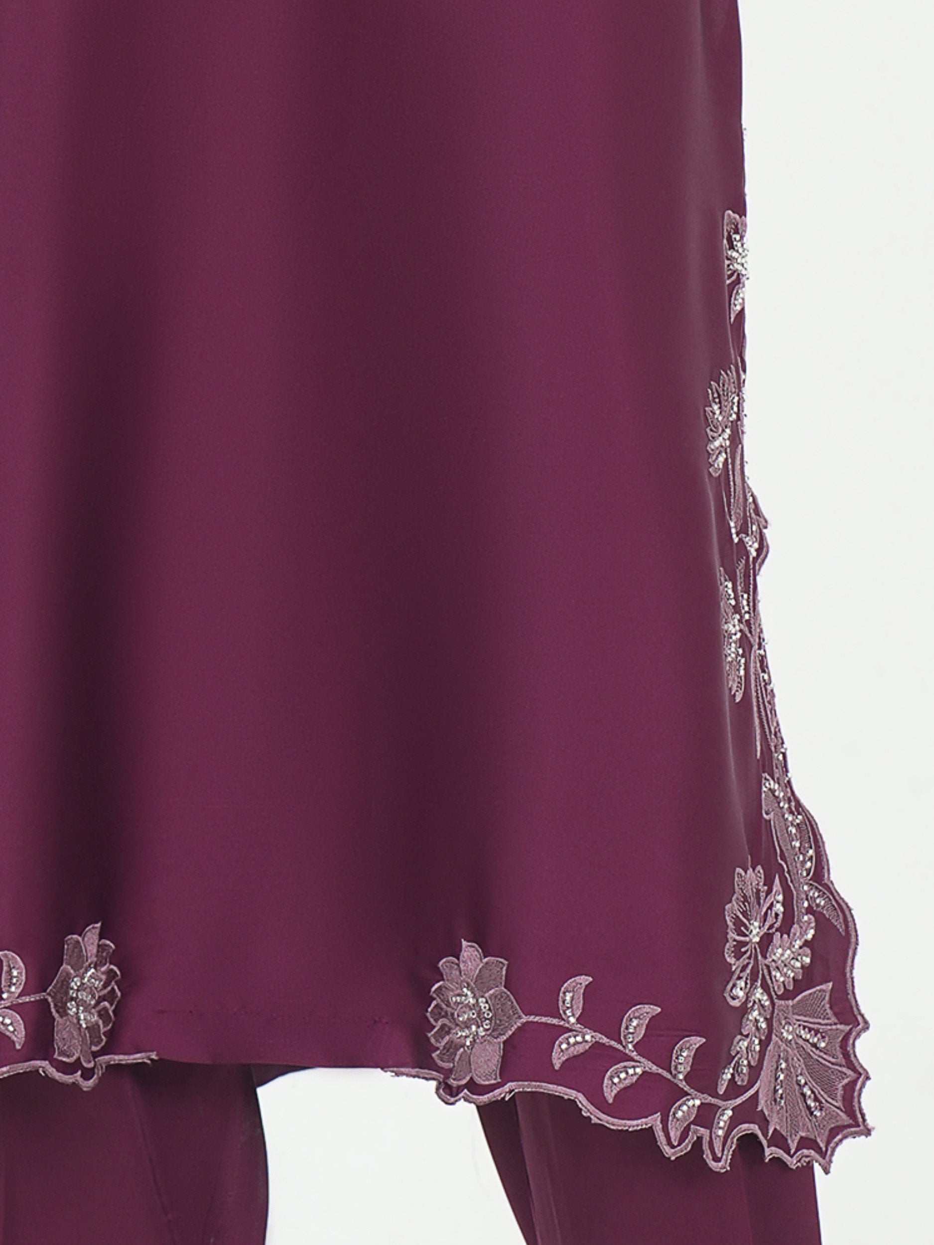 2 Piece Silk Suit- Embellished (Pret)