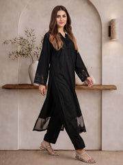 2 Piece Silk Suit- Embroidered (Pret)