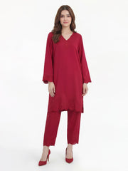 2 Piece Premium Silk Suit- Embroidered (Pret)