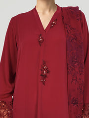 3 Piece Silk Suit- Embroidered (Pret)