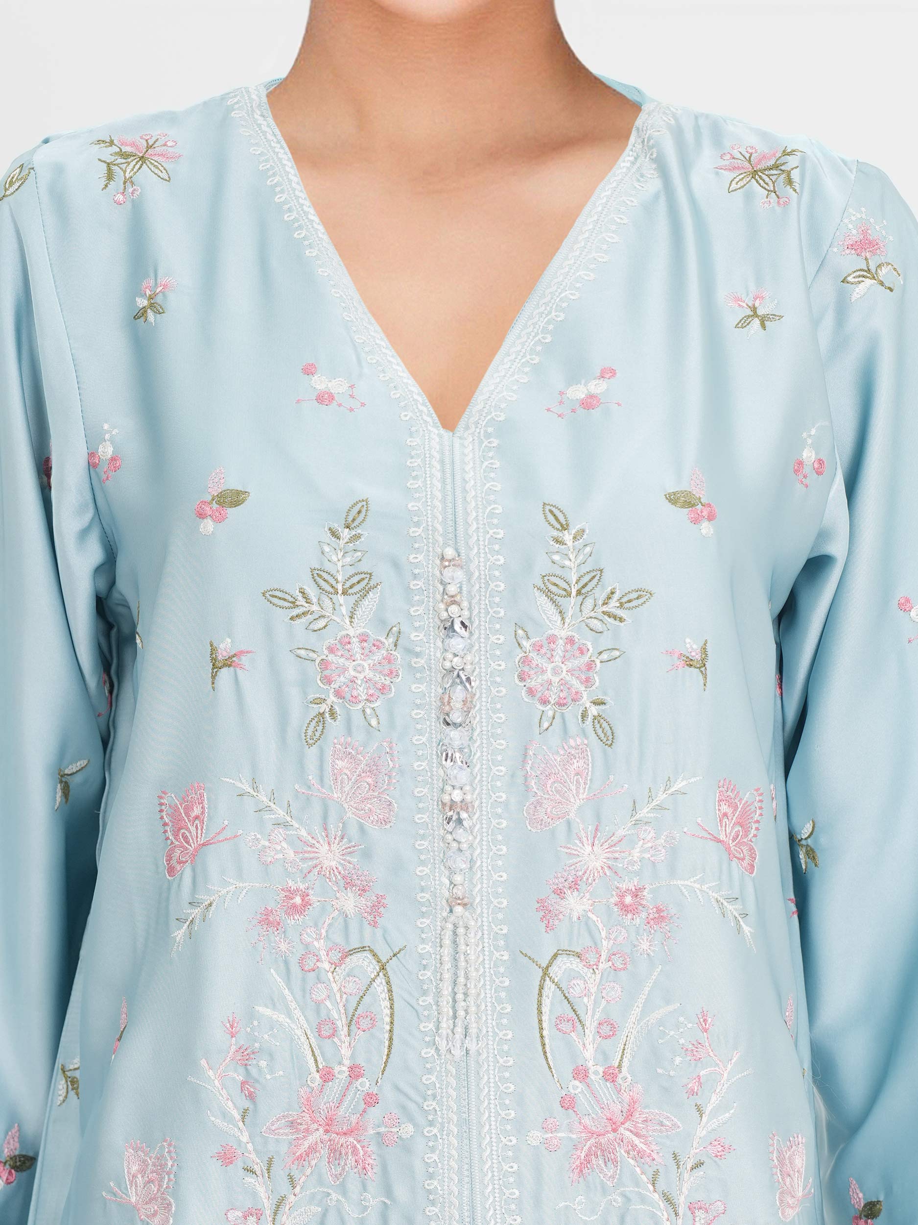 2 Piece Silk Suit- Embroidered (Pret)