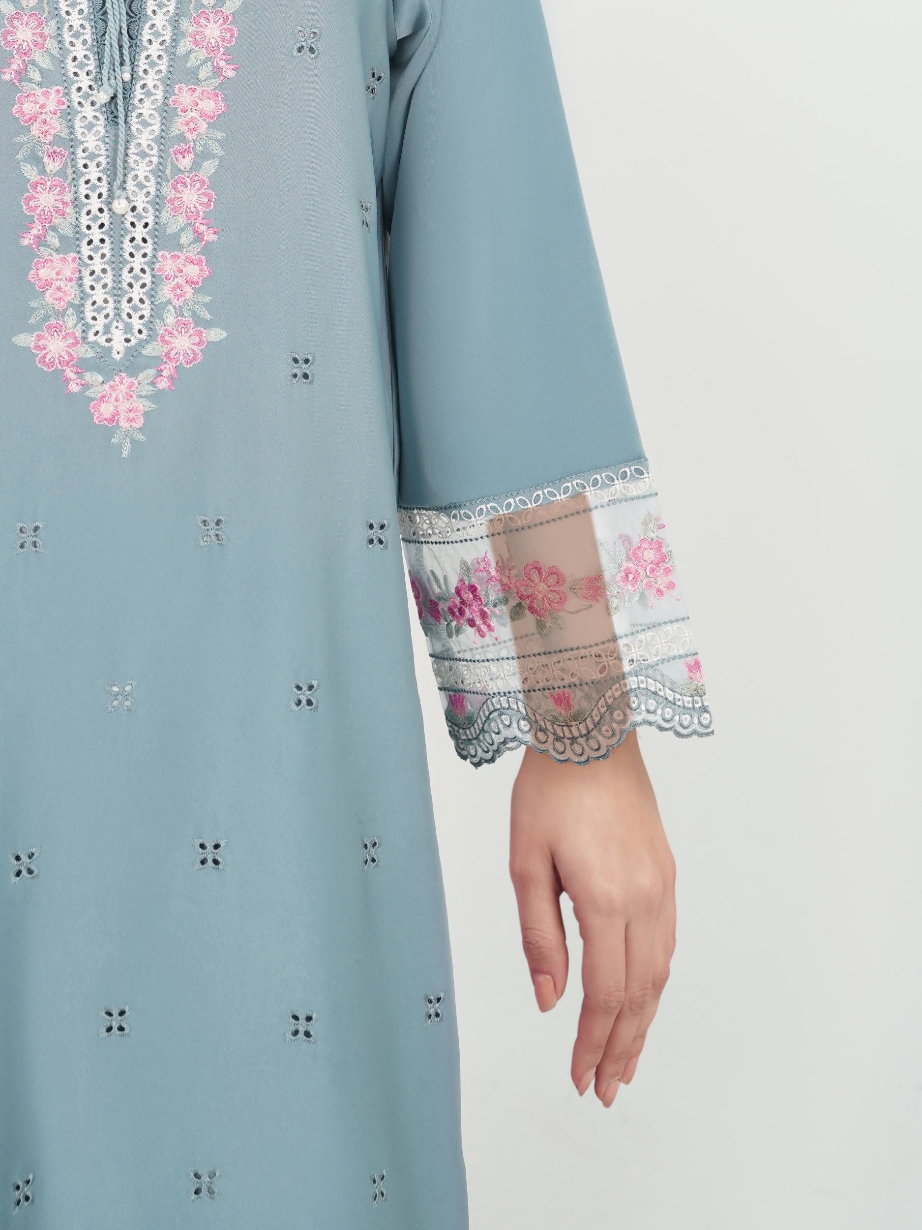 2 Piece Premium Silk Suit- Embroidered (Pret)
