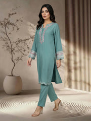 2 Piece Premium Silk Suit- Embroidered (Pret)