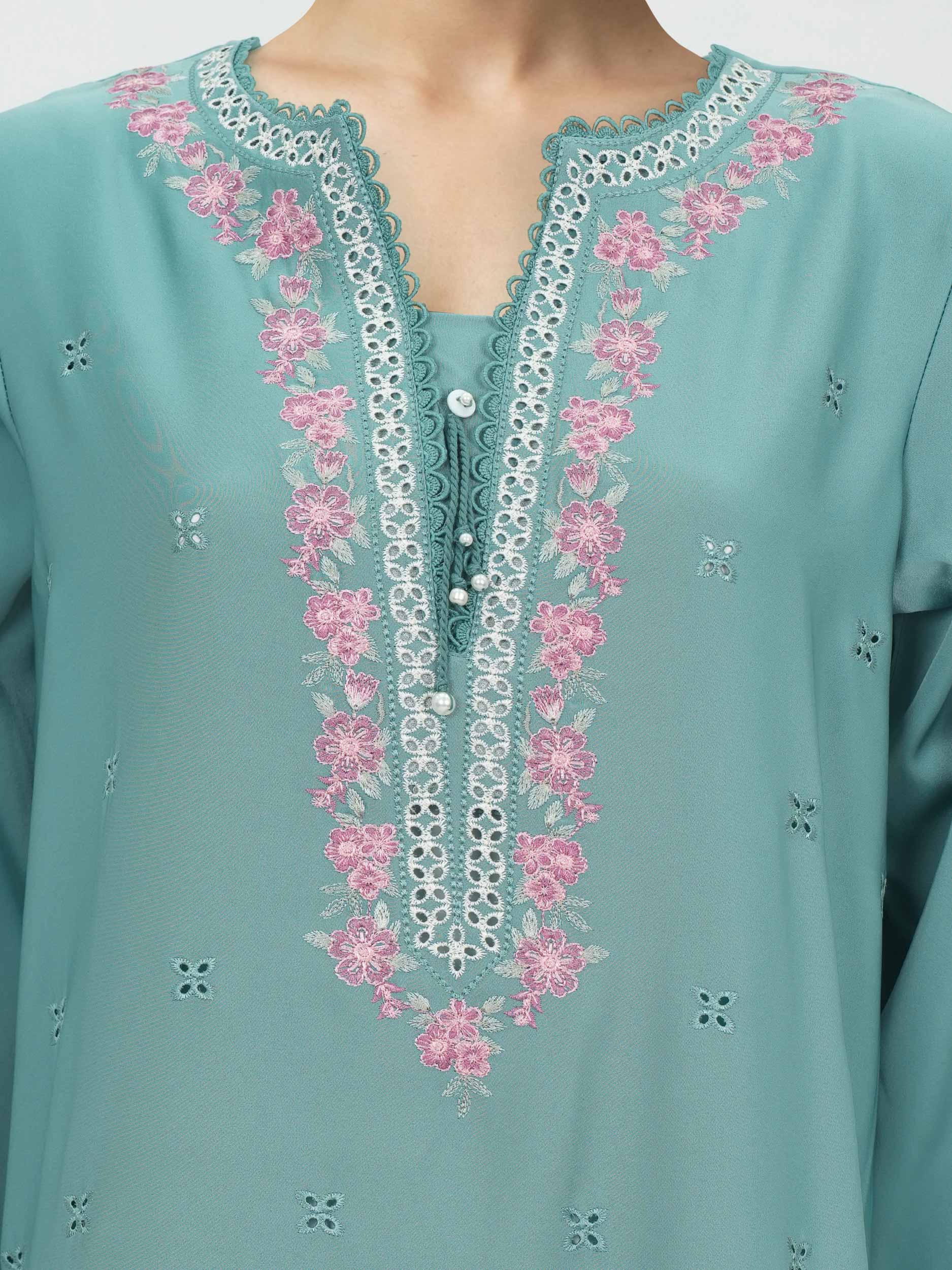2 Piece Premium Silk Suit- Embroidered (Pret)