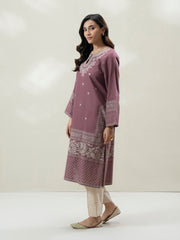 Slub Khaddar Shirt- Embroidered Pret