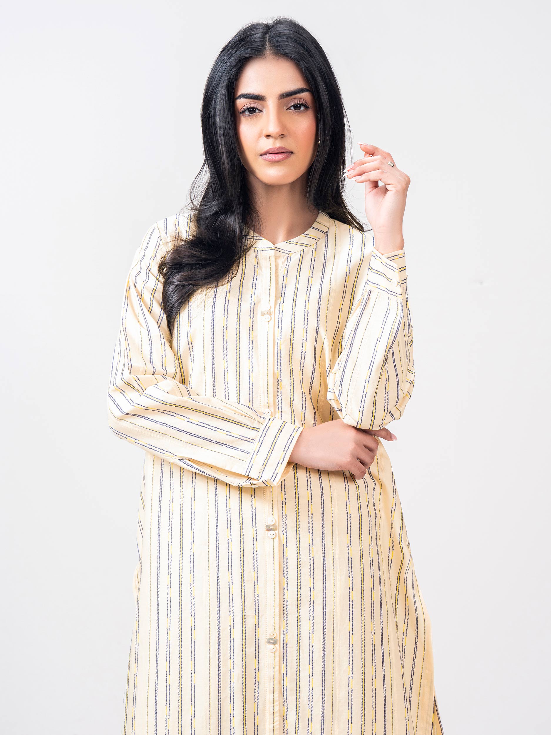 2 Piece Self Jacquard Suit- (Pret)