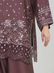 3 Piece Crepe Suit- Embroidered (Pret)