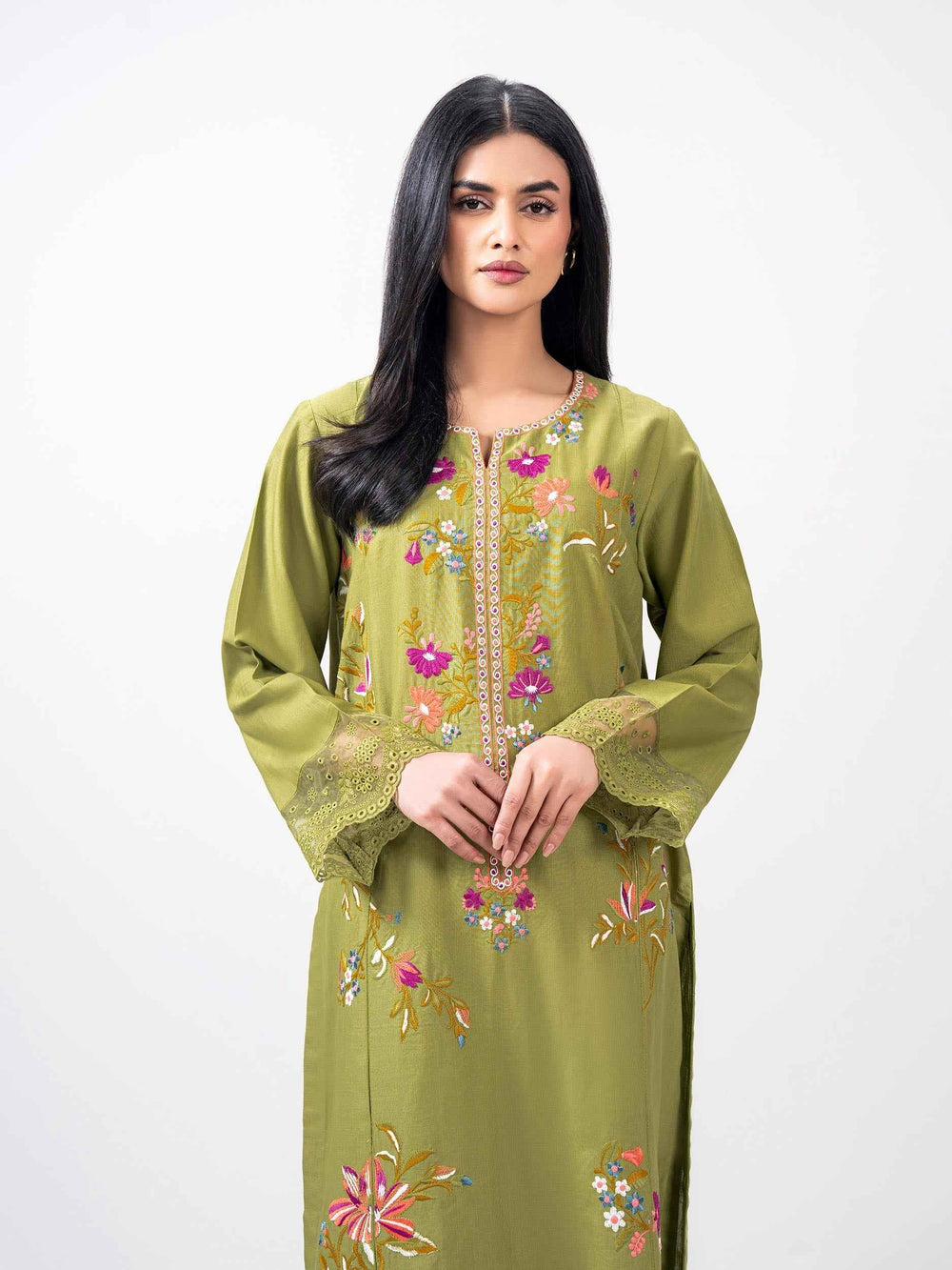 2 Slub Khaddar- Embroidered (Pret)