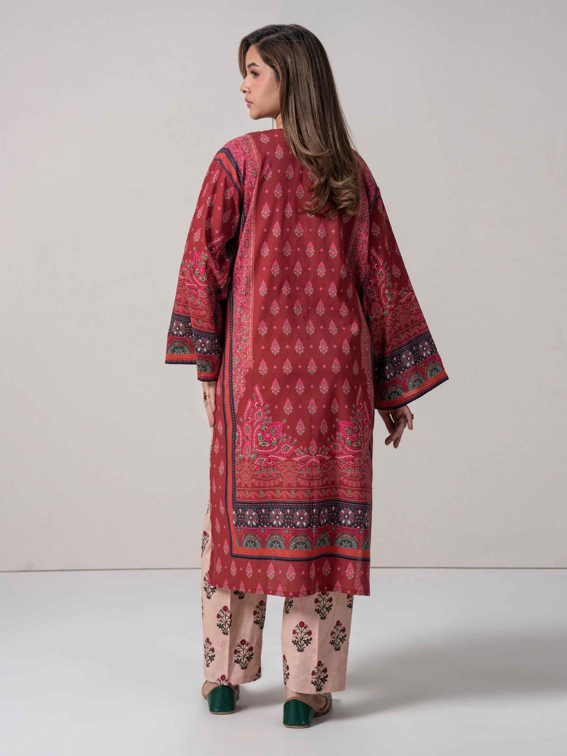 2 Piece Khaddar Suit- Embroidered(Pret)