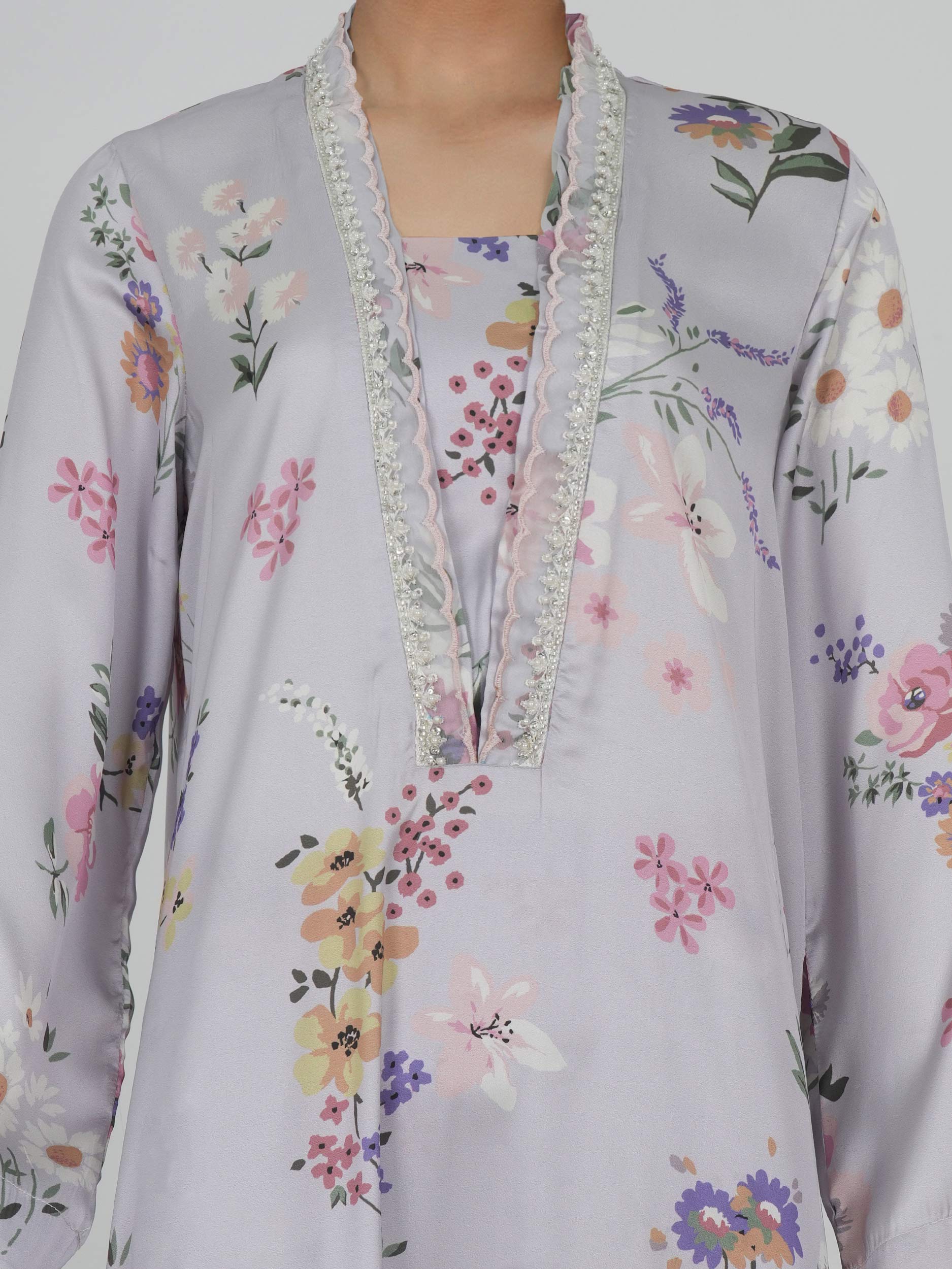 2 Piece Silk Suit- Embroidered (Pret)