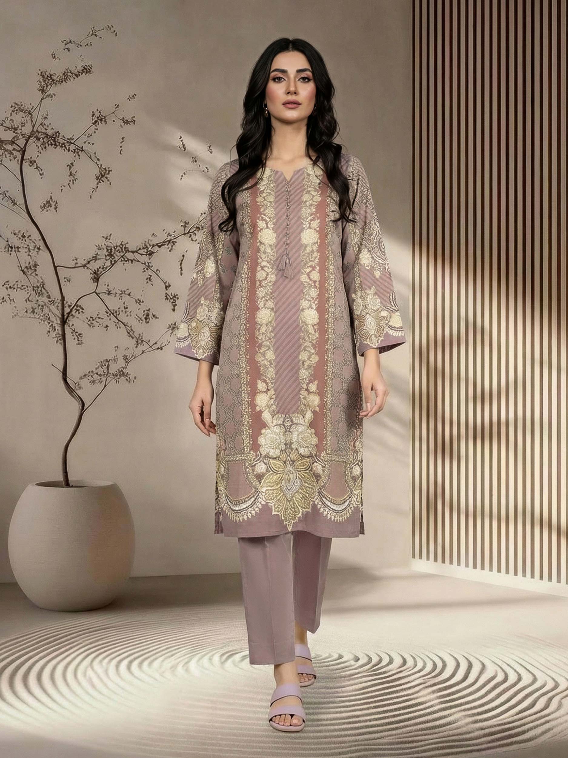 2 Piece Satin Suit (Pret)