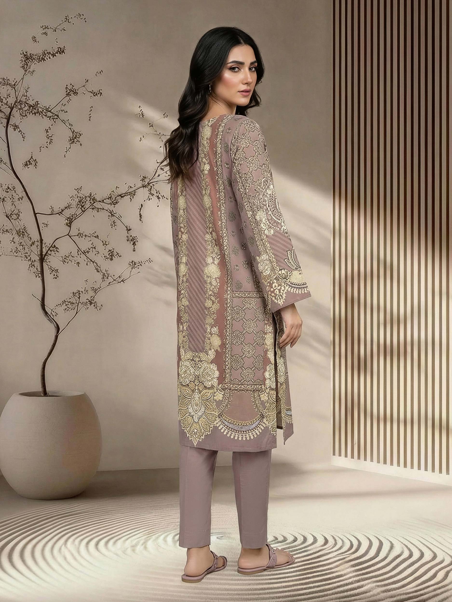 2 Piece Satin Suit (Pret)