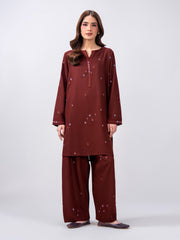 2 Piece Karandi Suit- Embroidered (Pret)