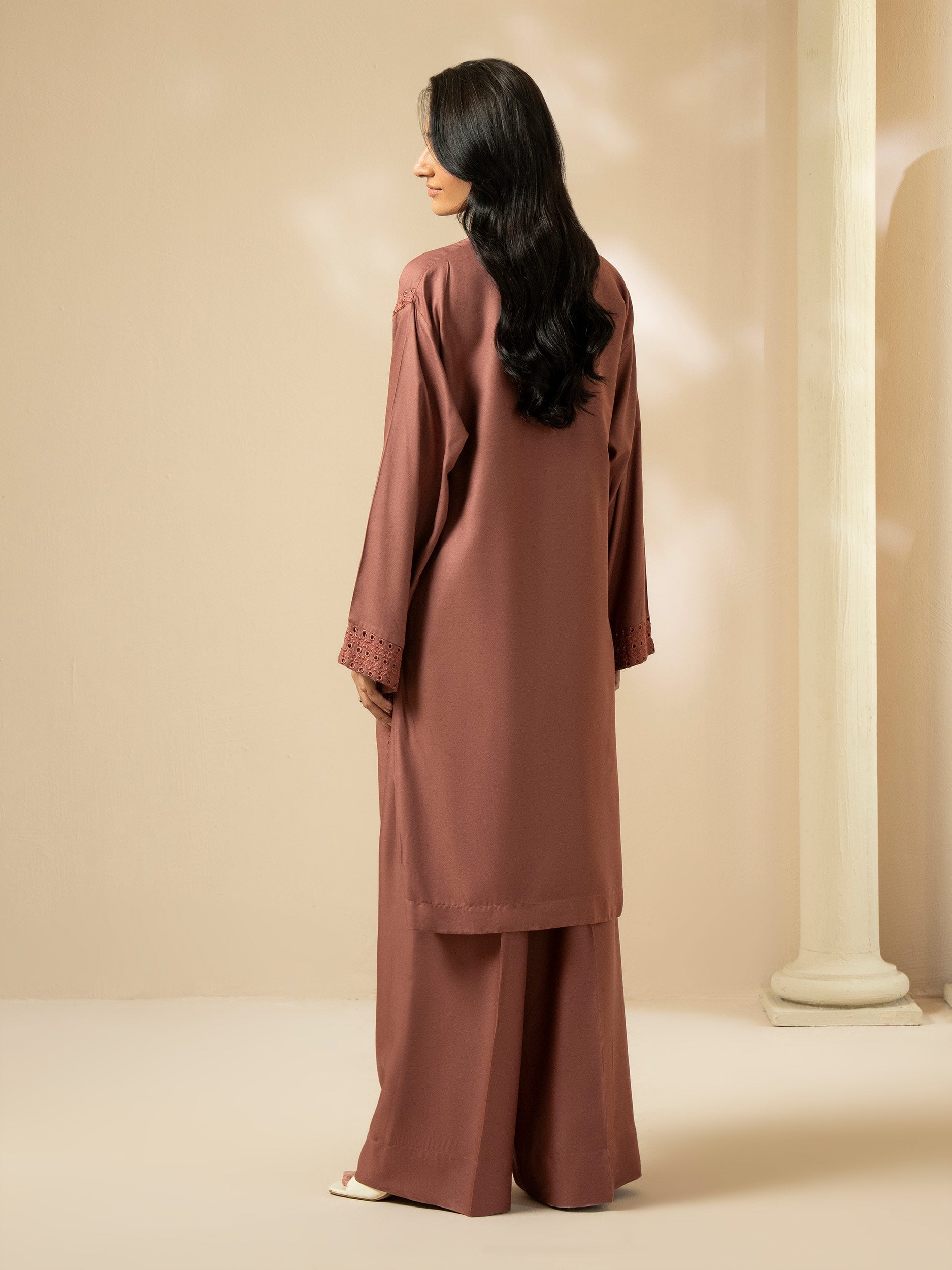 2 Piece Crepe Suit-Embroidered (Pret)