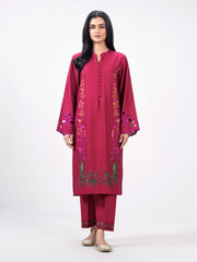 2 Piece Slub Khaddar Suit- Embroidered (Pret)