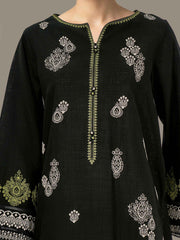 3 Piece Slub Khaddar- Embroidered (Pret)