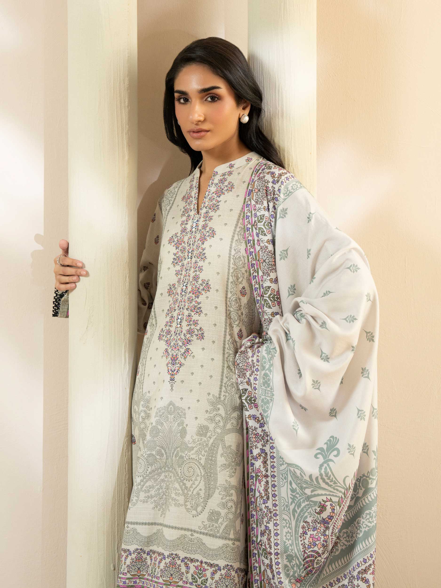 3 Piece Khaddar Suit (Pret)