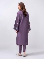 2 Piece Slub Khaddar Suit- Embroidered (Pret)