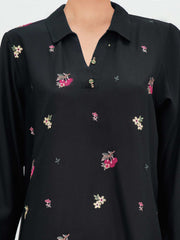 Crepe Kurti- Embroidered (Pret)