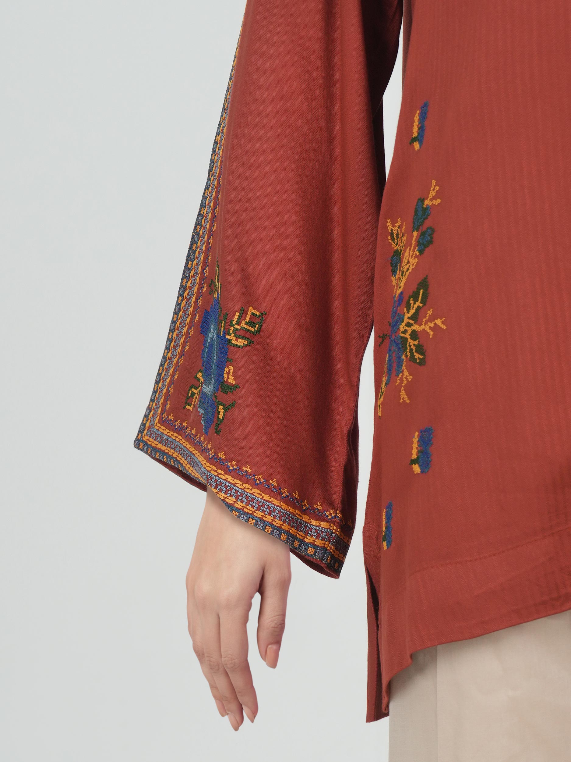Crepe Kurti- Embroidered