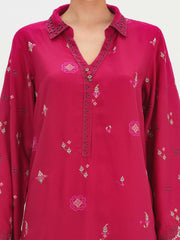 2 Piece Crepe Suit- Embroidered (Pret)