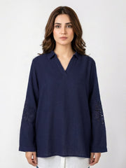 Yarn Dyed Kurti- Embroidered (Pret)