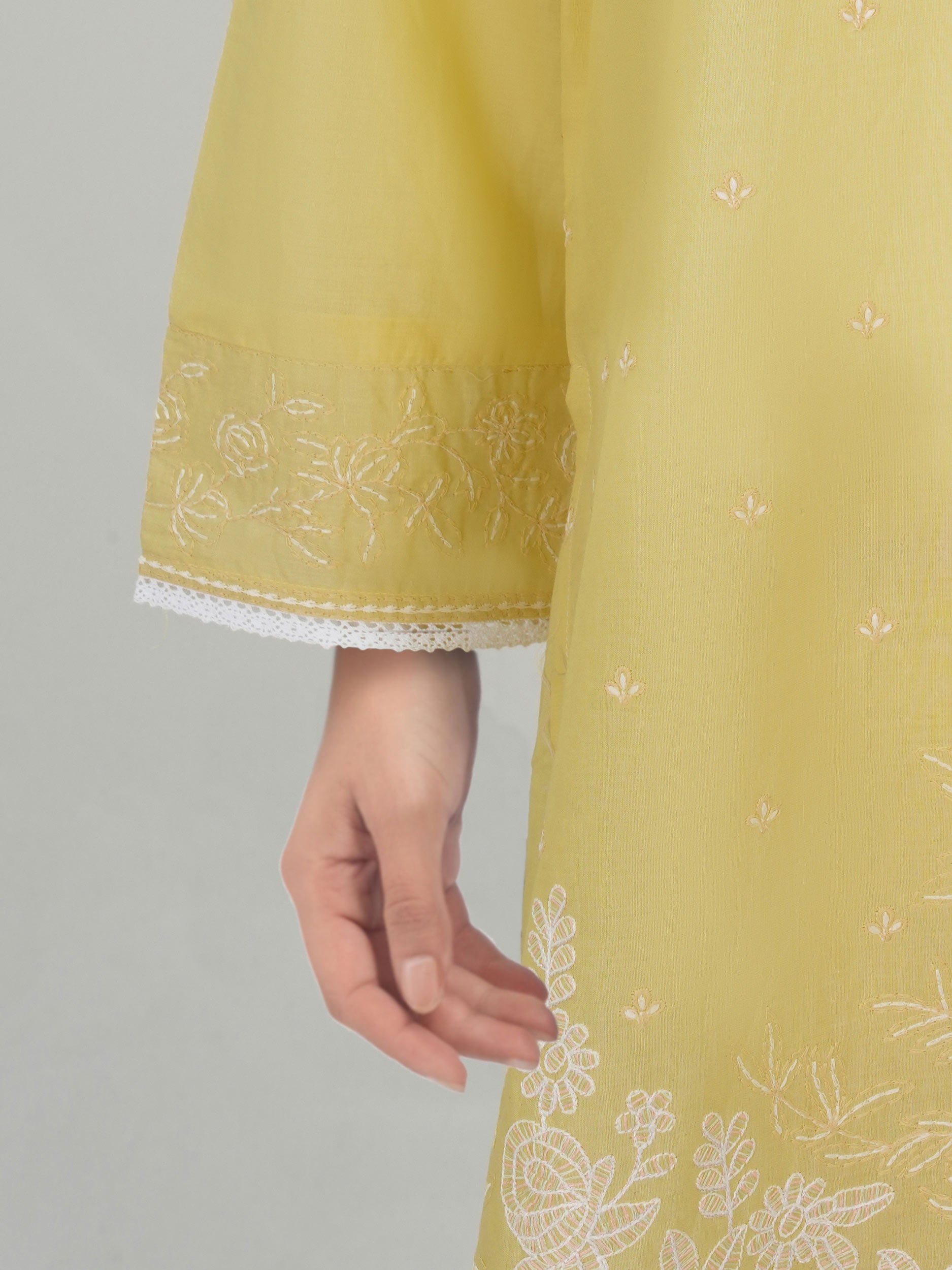2 Piece Lawn Slub- Embroidered (Pret)