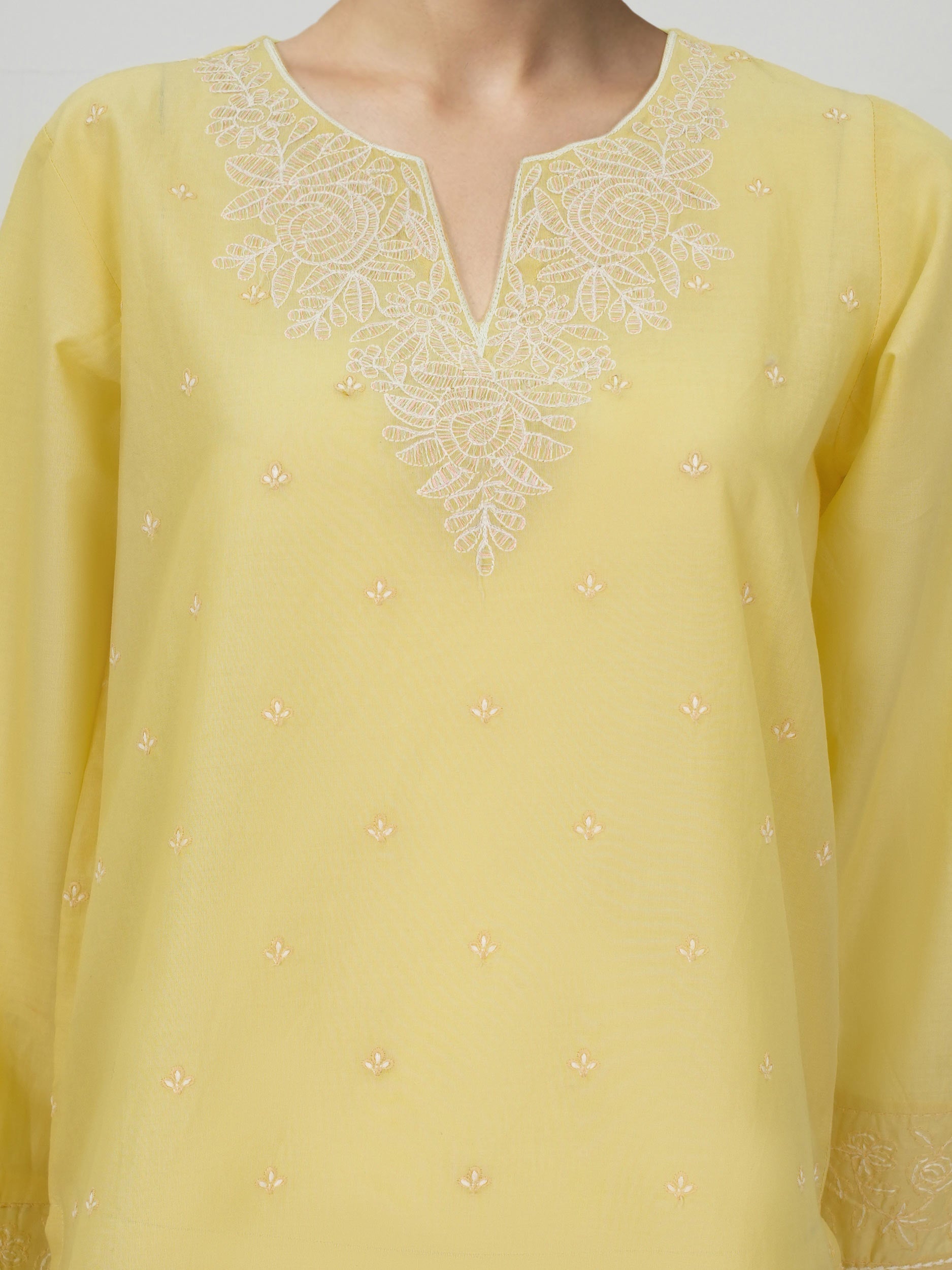 2 Piece Lawn Slub- Embroidered (Pret)