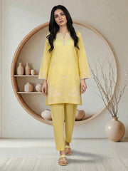 2 Piece Lawn Slub- Embroidered (Pret)