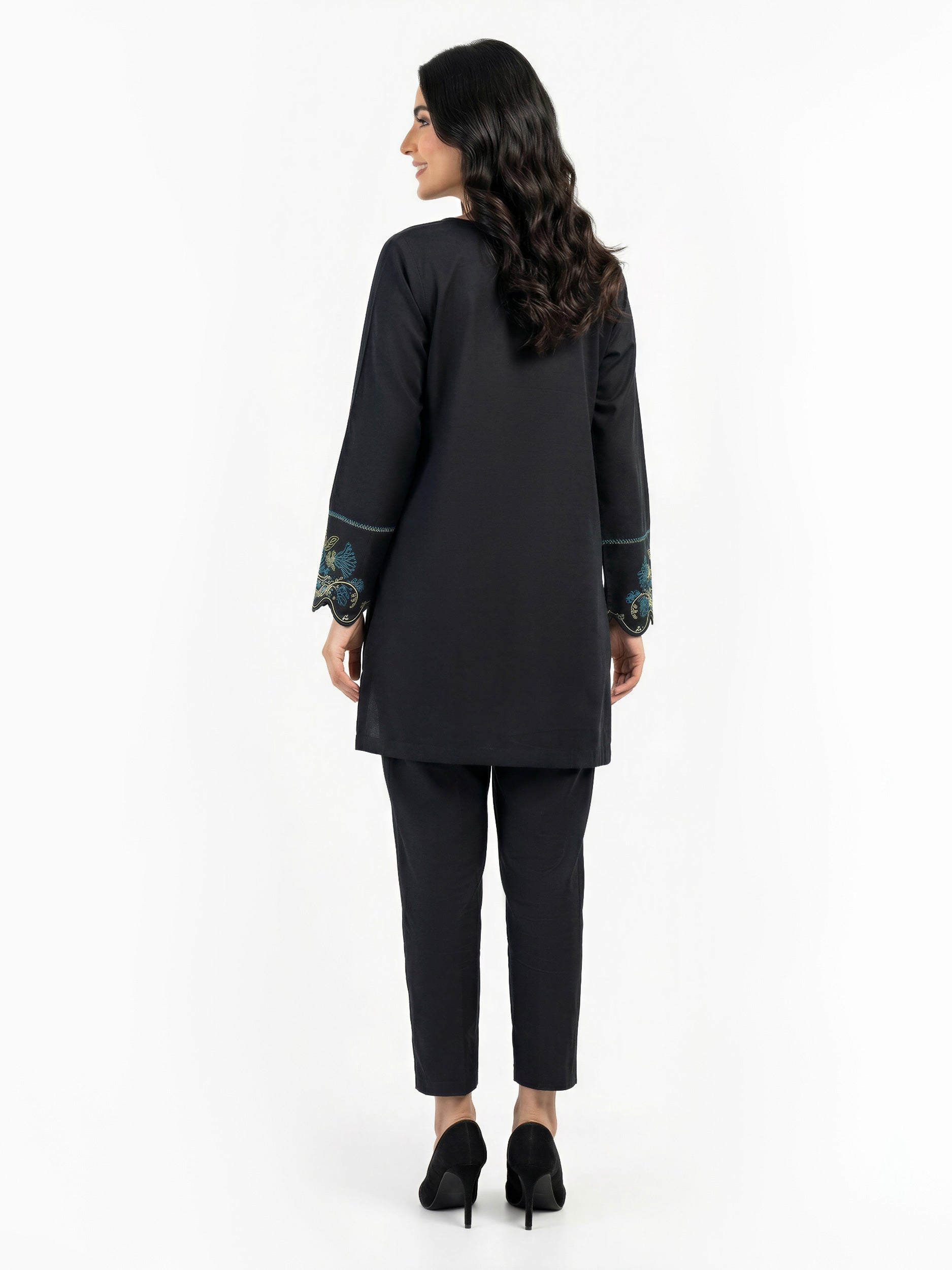 Crepe Kurti-Embroidered (Pret)