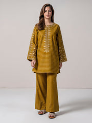 2 Piece Yarn Dyed Suit-  Embroidered (Pret)