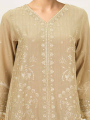 2 Piece Jacquard Yarn Dyed Suit- Embroidered (Pret)