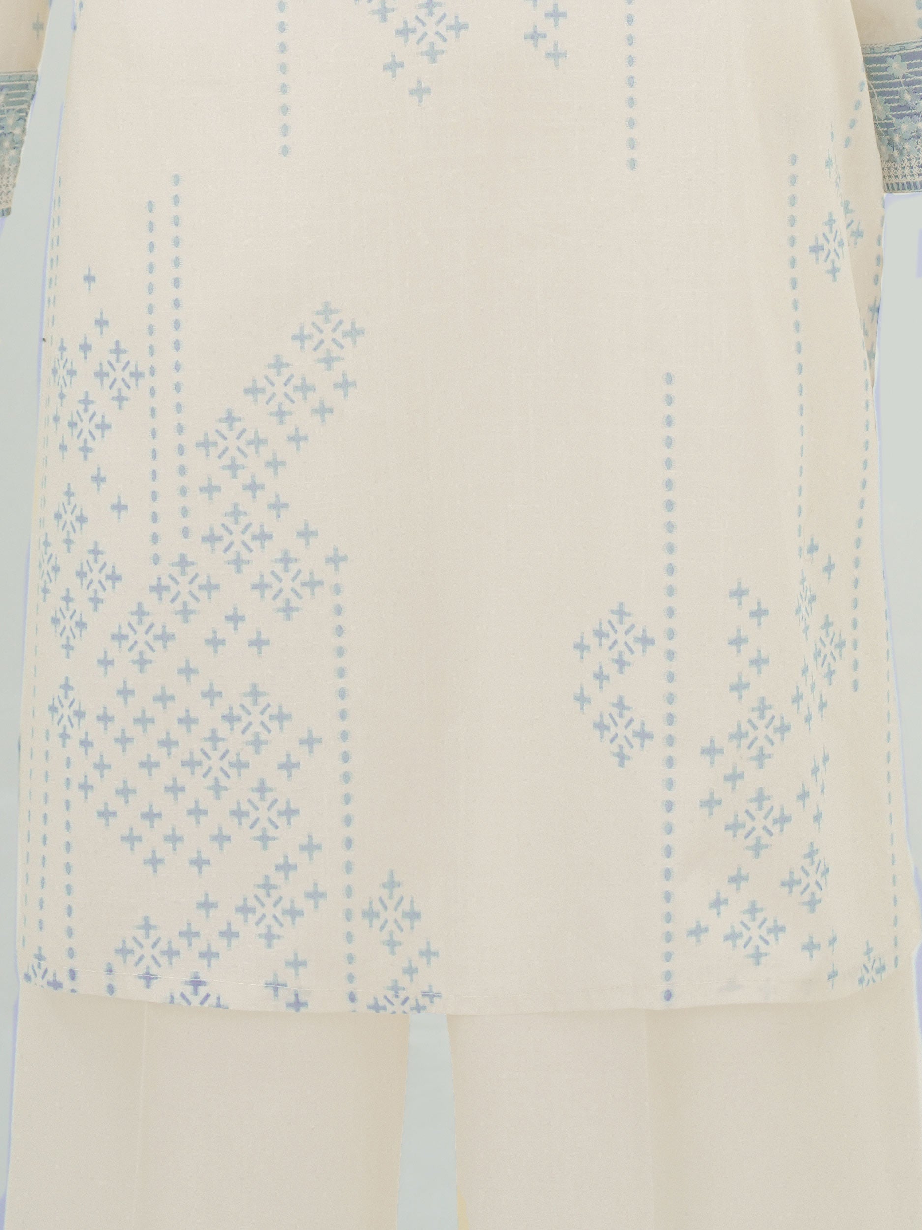 3 Piece Lawn Slub Suit- Embroidered (Pret)