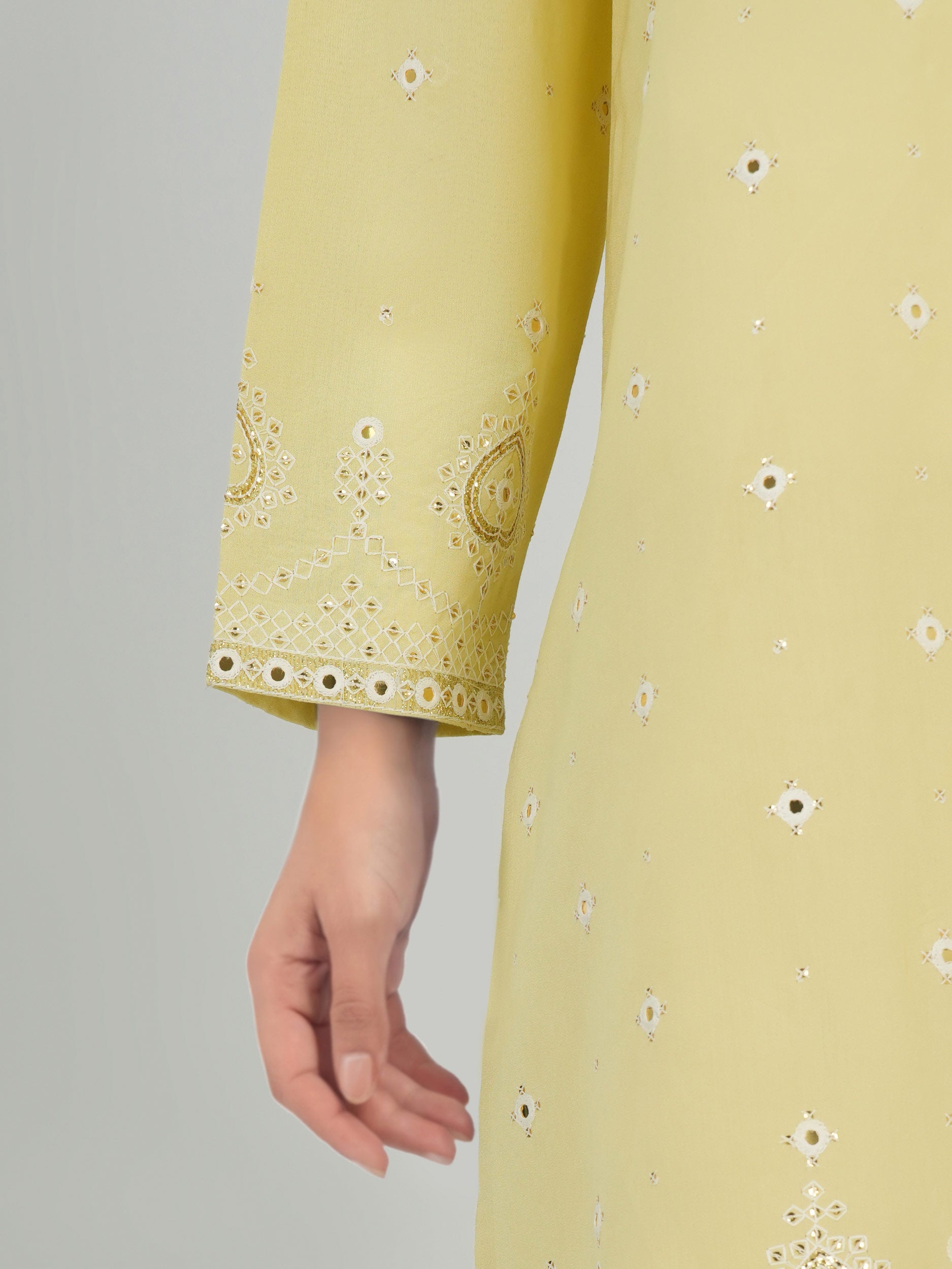 3 Piece Khaddi Silk Suit- Embroidered (Pret)