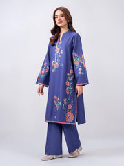 2 Piece Slub Khaddar Suit- Embroidered (Pret)