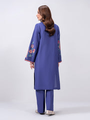2 Piece Slub Khaddar Suit- Embroidered (Pret)
