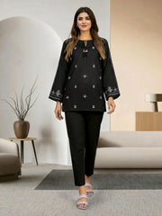 Lawn Slub Kurti- Embroidered (Pret)