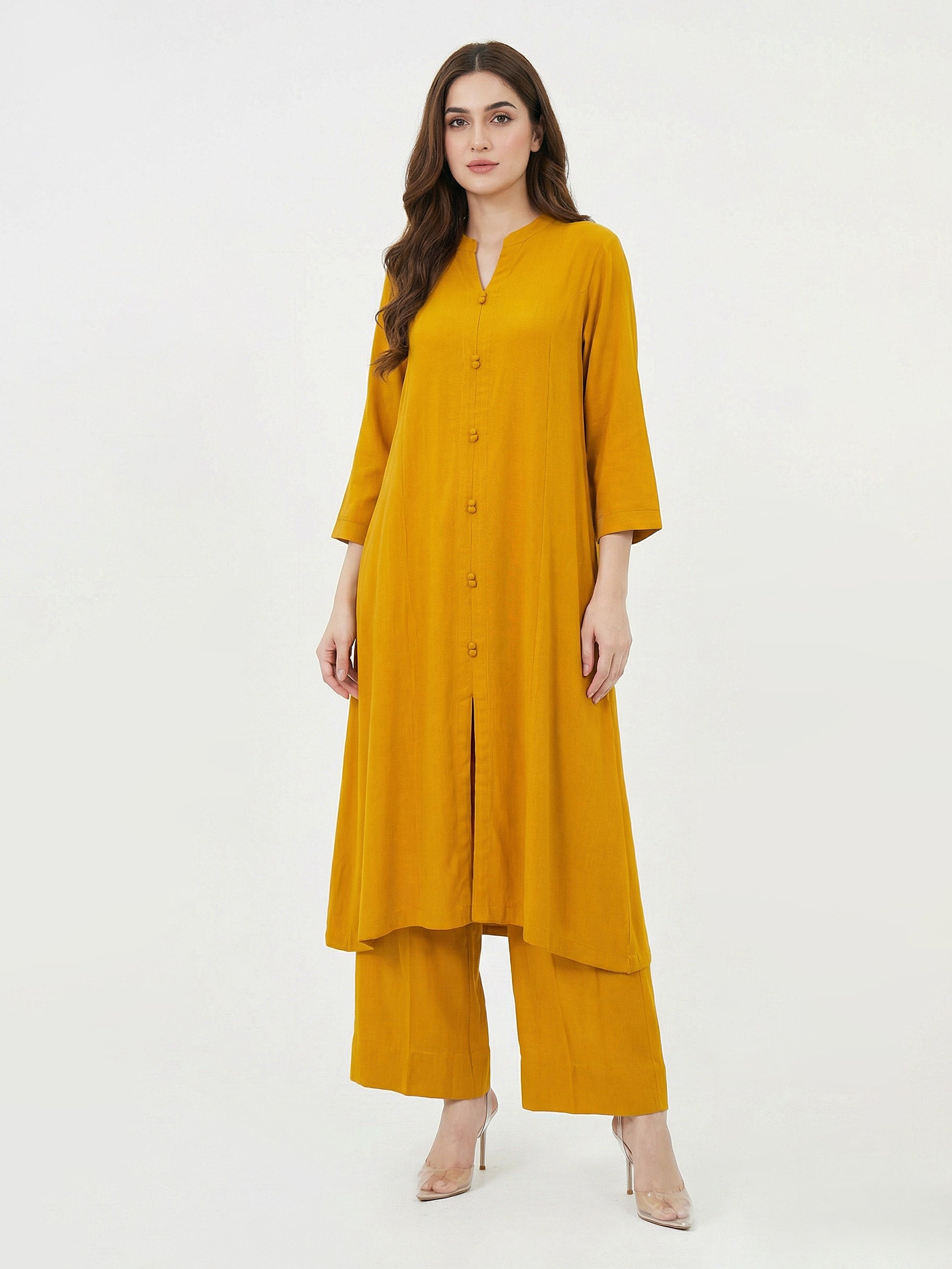 2 Piece Viscose Slub Suit (Pret)