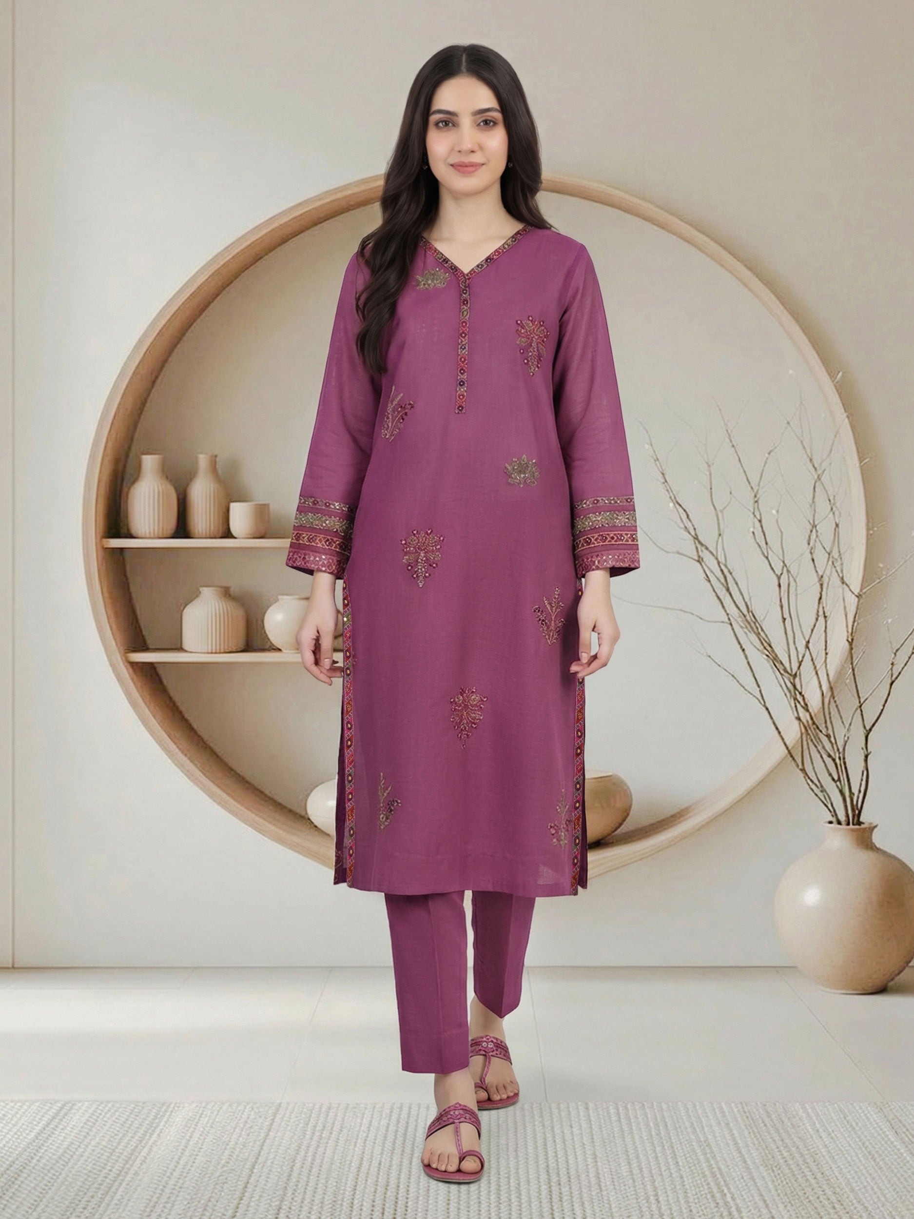2 Piece Lawn Missouri Suit- Embroidered (Pret)
