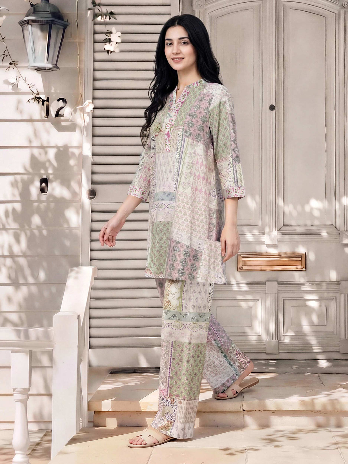 2 Piece Viscose Slub Suit (Pret)