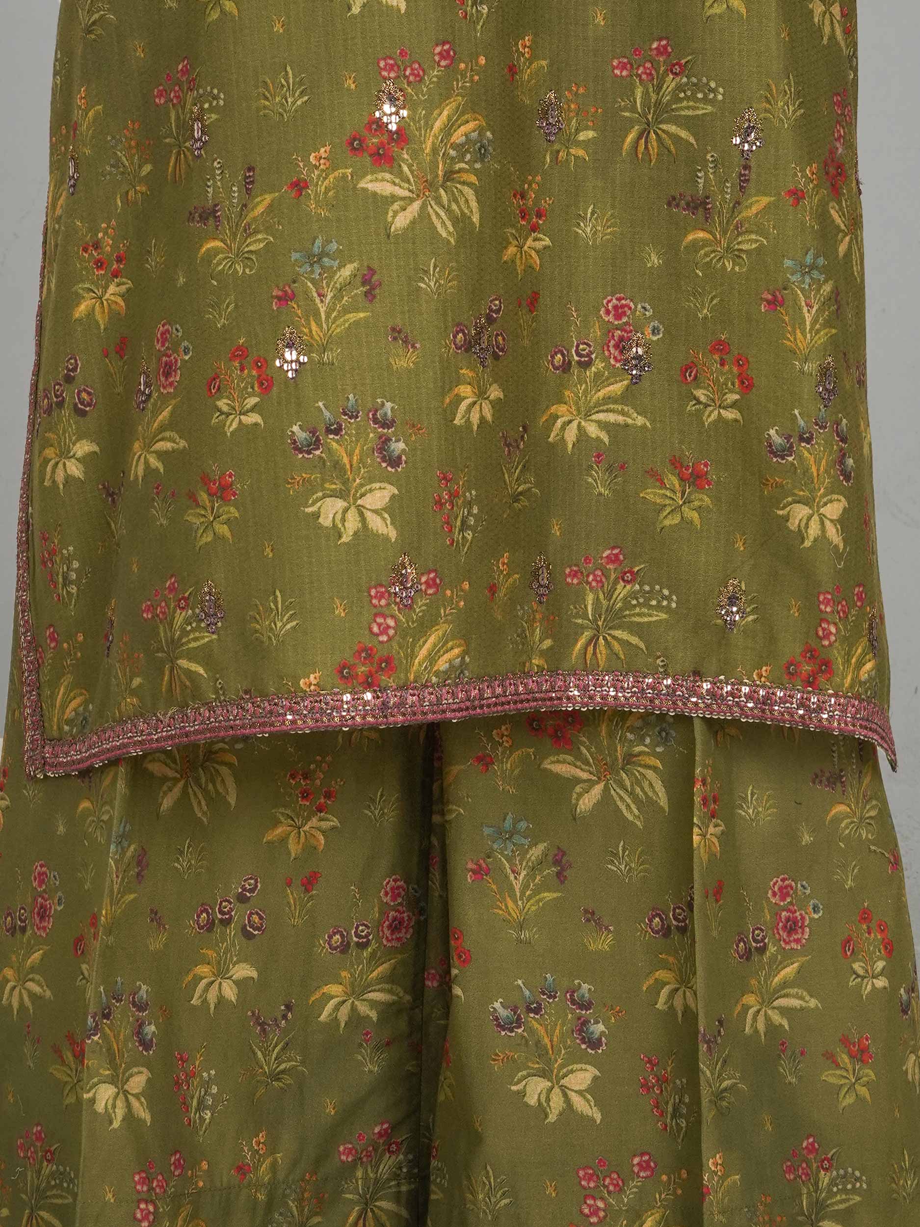 3 Piece Dobby Suit- Embroidered (Pret)