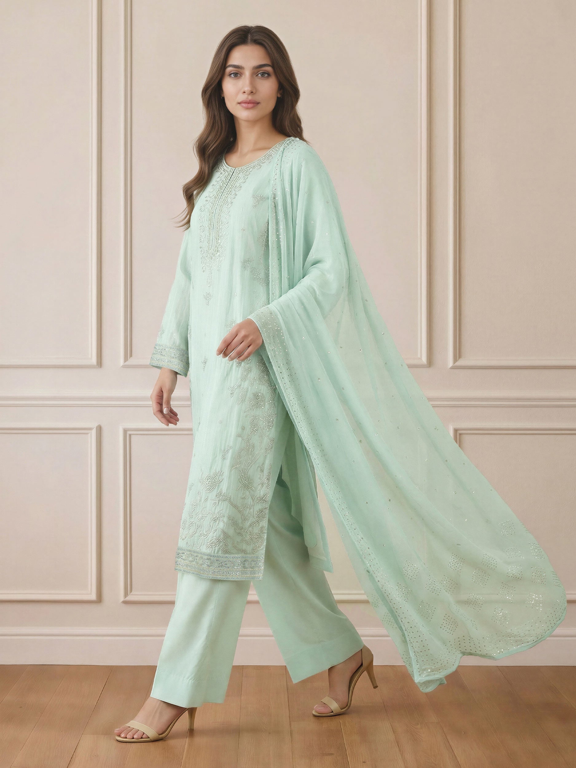3 Piece Lawn Missouri Suit- Embroidered (Pret)